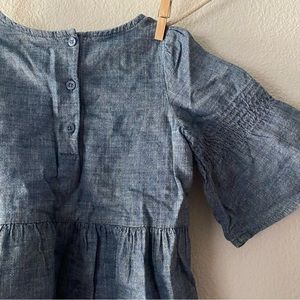 GAP Toddler Denim Chambray Dress with Bell Sleeves - 3T